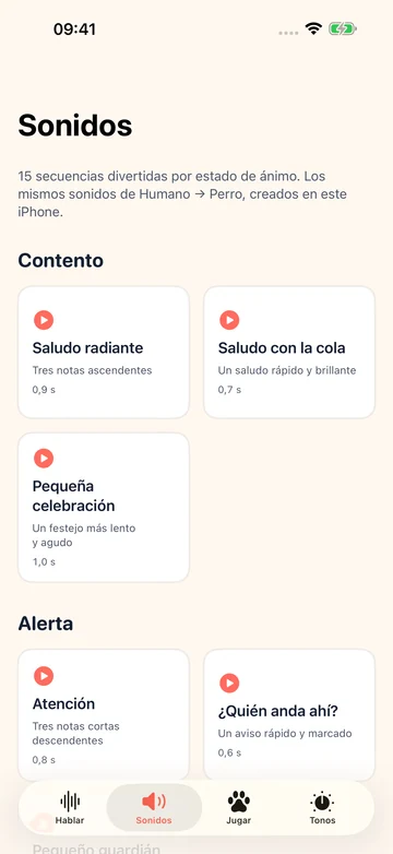 Colección de sonidos divertidos de Human to Dog Translator: Play